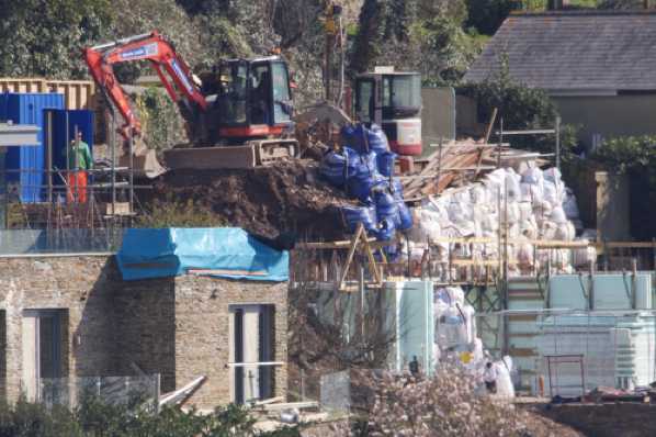 23 March 2020 - 10-54-34 
Building work is continuing over in Kingswear at Mayflower Waters. More digging out. Are those  diggers digging themselves into a corner ?
------------
Kingswear construction